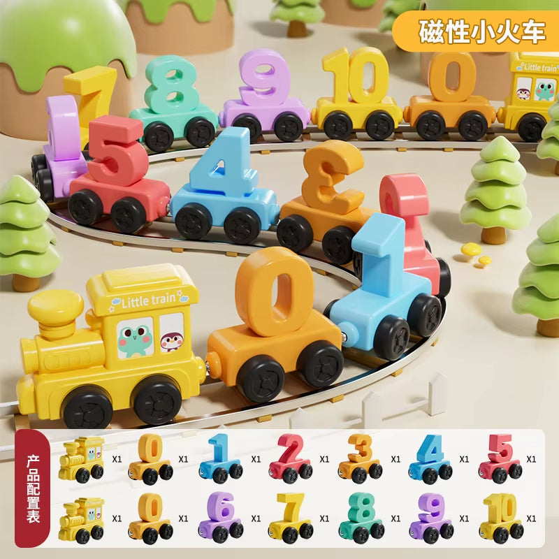 Magnetic Number Train Set Digital Learning Educational Toys 14Pcs
