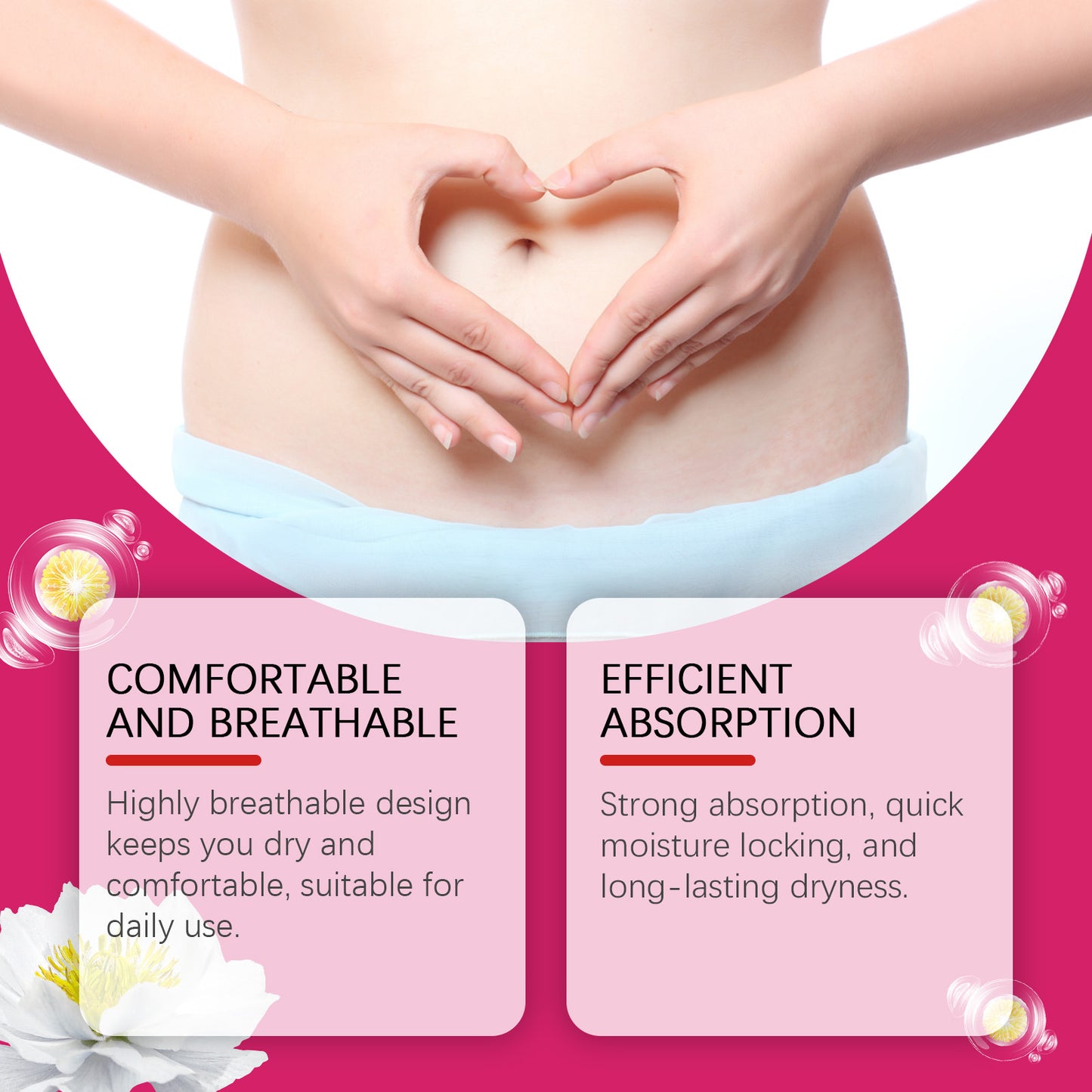 Ximonth Feminine Hygiene Pad Feminine Hygiene Deep Cleaning Thin, Comfortable And Breathable Daily Sanitary Pad