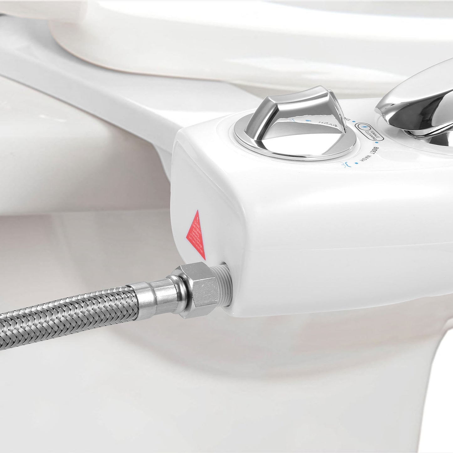 Cold Water Spray Bidet Self-Cleaning Dual Nozzle Bidet Feminine Wash Non Electric Mechanical Toilet Seat Cover