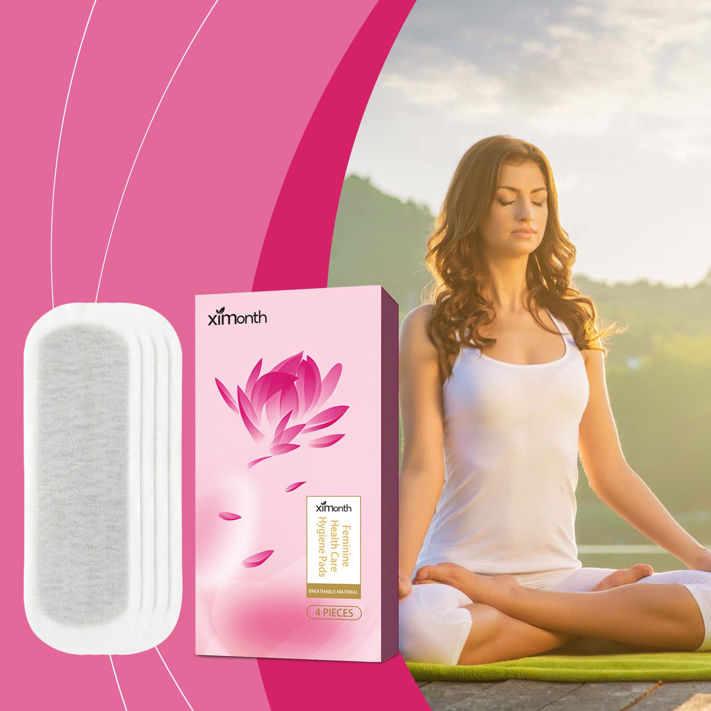 Ximonth Feminine Hygiene Pad Feminine Hygiene Deep Cleaning Thin, Comfortable And Breathable Daily Sanitary Pad