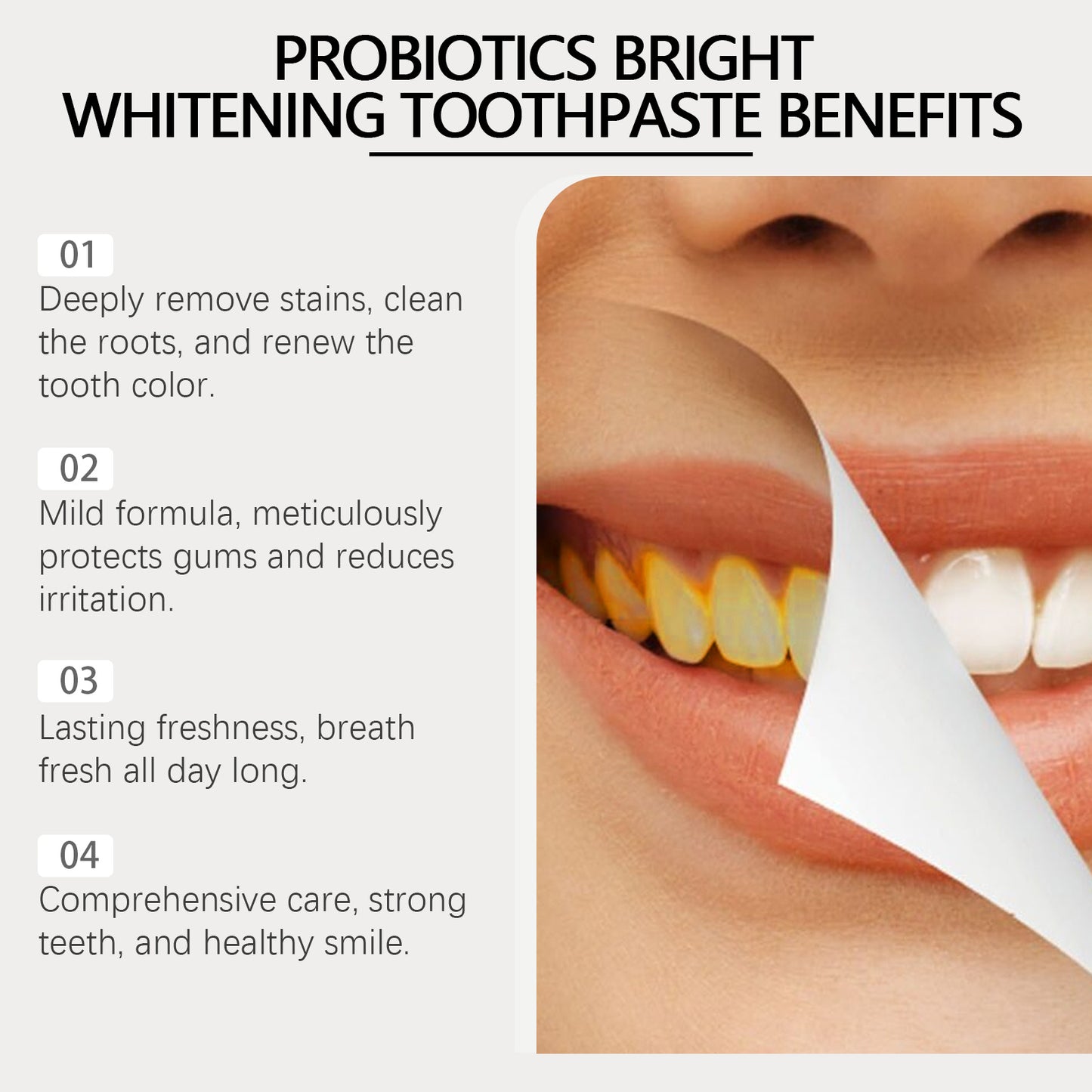 Probiotic Brightening Toothpaste Dental Hygiene And Stain Reduction Care Oral Care Toothpaste